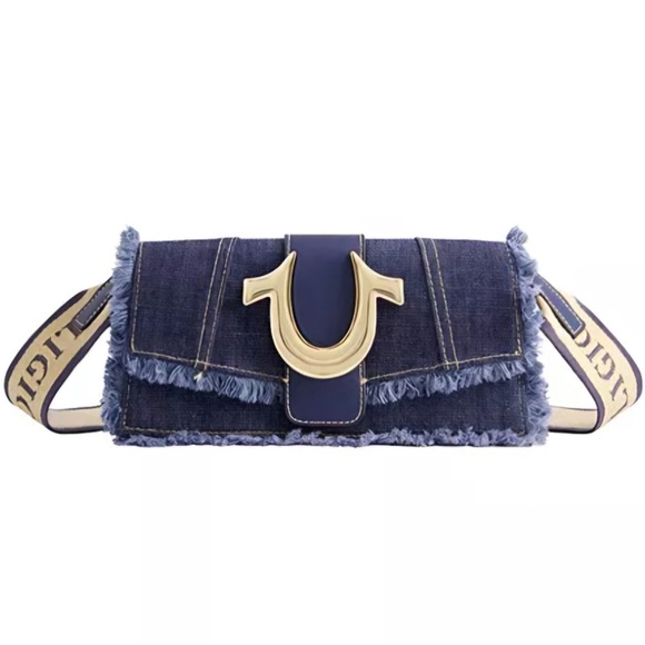 NEW True Religion Denim Crossbody Handbag - Picture 1 of 9